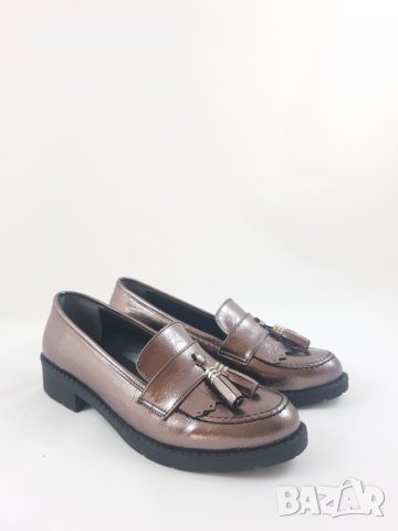 Дамски мокасини с пискюл, снимка 3 - Дамски ежедневни обувки - 31257174