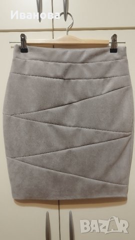 Ежедневна пола в светло сиво , снимка 3 - Поли - 44498787