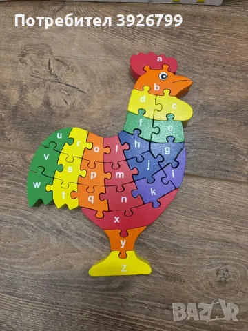 3D дървен пъзел петел, снимка 3 - Образователни игри - 49028065