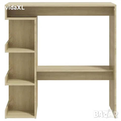 vidaXL Бар маса с рафтове сонома дъб 100x50x101,5 см инженерно дърво, снимка 5 - Маси - 56147827