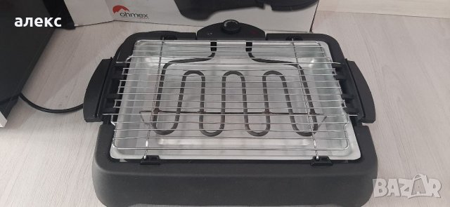 Ohmex OHM-GRIL-1801 - Правоъгълна електрическа скара за барбекю