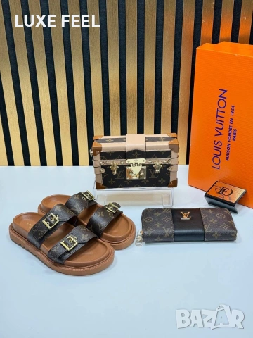 Louis Vuitton ⚜️Дамски Чехли 36-41н , снимка 4 - Чехли - 54220690