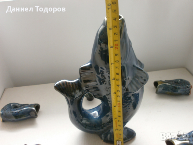 Стар Керамичен Сервиз за Ракия - с Риби, снимка 8 - Сервизи - 44599128