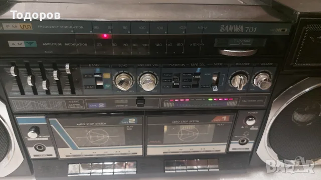 Sanwa 701 Stereo Radio Cassette Recorder , снимка 11 - Радиокасетофони, транзистори - 56046627