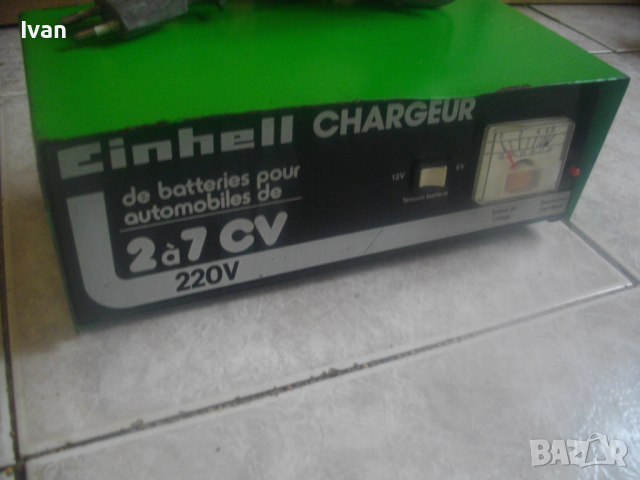 Немско 12 Волта Акумулаторно Зарядно-Старо Качество-Отлично-0-8 Ампера-Масивно-1кг-Einhell Chargeur, снимка 5 - Други инструменти - 44817407
