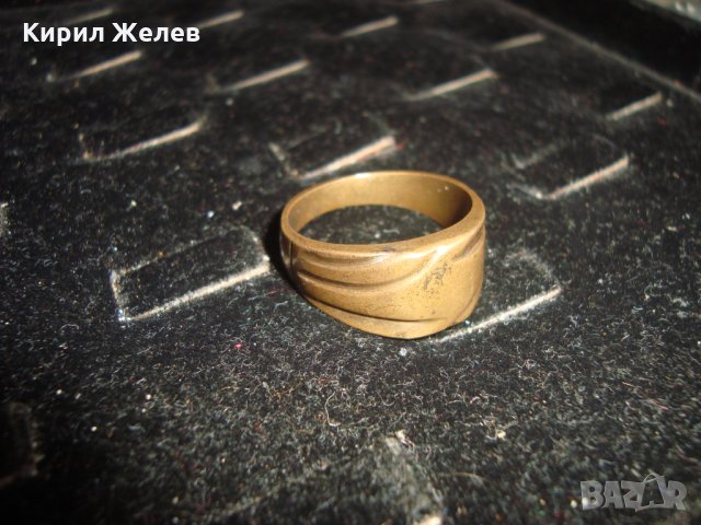 СТАР БРОНЗОВ ПРЪСТЕН с ПЕЧАТИ 14К и 585 за КОЛЕКЦИЯ МАЙСТОРСКИ ВИНТИДЖ РЕТРО СТИЛ 20791, снимка 4 - Антикварни и старинни предмети - 32175857