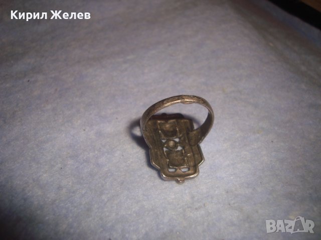 АРИСТОКРАТИЧЕН ПОСРЕБРЕН АЖУРЕН РЕТРО АРТ ПРЪСТЕН 20335, снимка 8 - Пръстени - 37442787