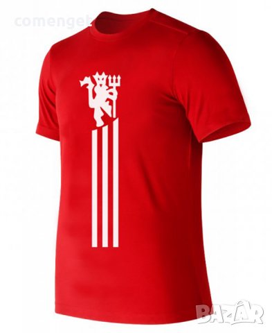 Мъжки и Детски тениски Манчестър Юнайтед / Manchester United Stripes., снимка 1 - Спортни дрехи, екипи - 19010566