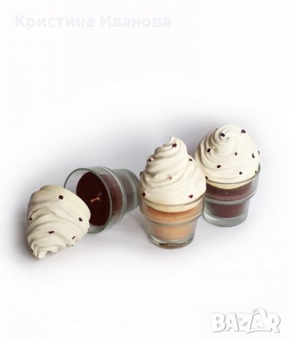 Свещ сладолед, снимка 1 - Декорация за дома - 31839444