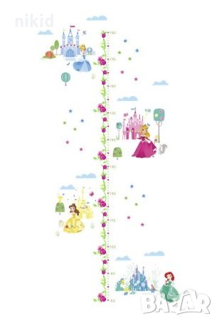 Принцеси и замък метър стена мебел детска стая лепенка самозалепващ, снимка 3 - Други - 29426714