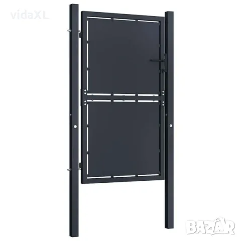 vidaXL Градинска порта от стомана 100x175 см, антрацит（SKU: 144521）, снимка 2 - Градински мебели, декорация  - 56063260