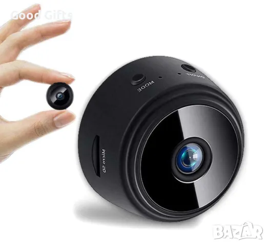 Wi-fi Мини Безжична Камера А9 Smartis, Full HD, Нощно виждане 1080P HD, снимка 3 - HD камери - 47507444