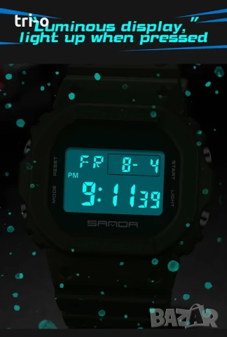 SANDA Моден G Style луксозен дигитален мъжки часовник военен спортен водоустойчив, снимка 6 - Мъжки - 51379700