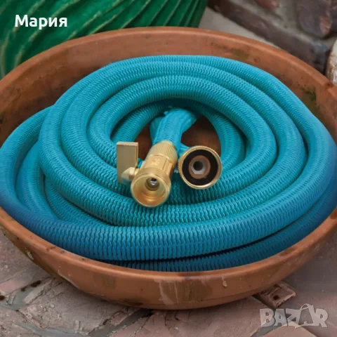 Гъвкав градински маркуч с медни накрайници – без прегъване и заплитане, снимка 3 - Напояване - 55835714