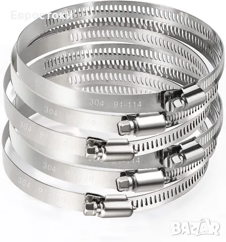 Цена: 5 лв. за комплект от 6 скоби MIAHART 4-инчови скоби за маркуч. Комплект от 6 броя регулируеми , снимка 4 - Други инструменти - 48550357