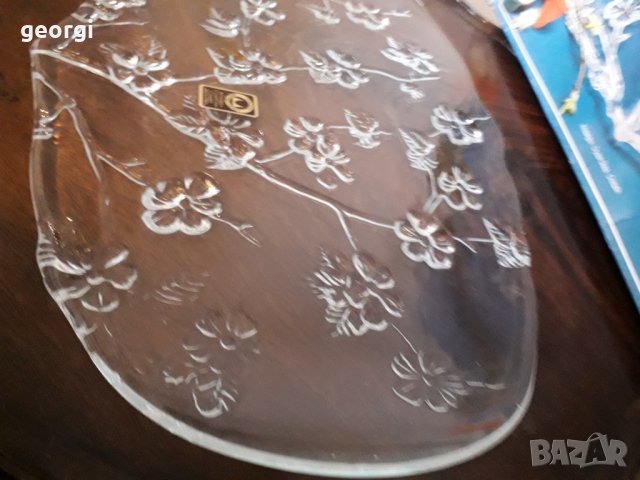 Немски кристален поднос Walter glass    13/3, снимка 2 - Аксесоари за кухня - 31874621