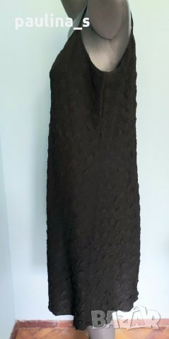Копринена "Малка черна рокля" за повод или офис / голям размер , снимка 4 - Рокли - 29469471