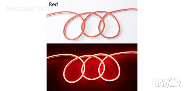 Диодна лента, 5 метра, 12V, Червена, снимка 2 - Аксесоари и консумативи - 34470213