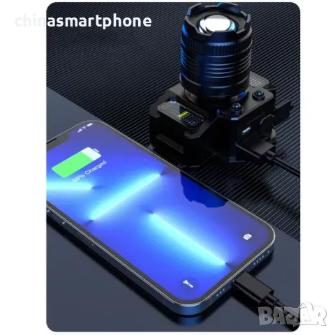 Водоустойчив челник с XHP50 диод, сензорно управление и допълнителна COB светлина, снимка 3 - Къмпинг осветление - 48875489