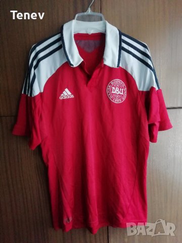 Denmark Adidas оригинална юбилейна тениска футболна фланелка национален отбор Дания