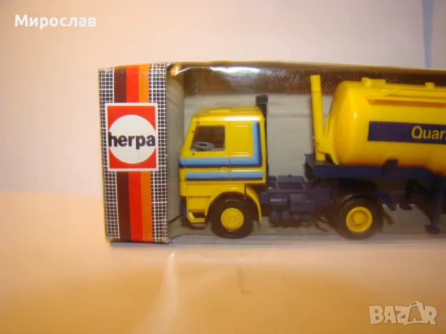 HERPA H0 1/87 SCANIA ЦИСТЕРНА КАМИОН МОДЕЛ КОЛИЧКА, снимка 3 - Колекции - 48408503
