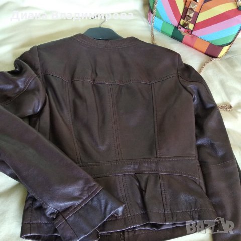 Stradivarius кожено яке, снимка 2 - Сака - 31822719