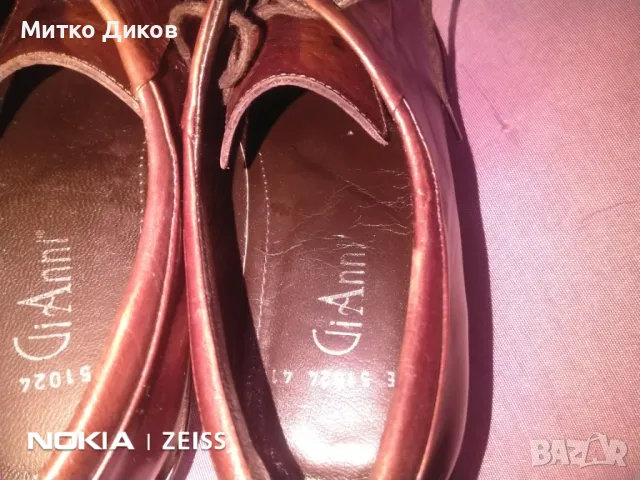 GIANNI маркови обувки официални естествена кожа № 42 реален като нови, снимка 12 - Официални обувки - 47947452