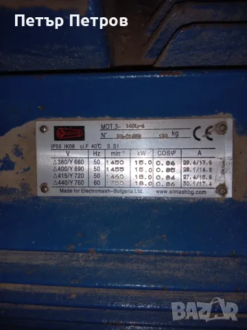 Трифазен електродвигател 15 kw