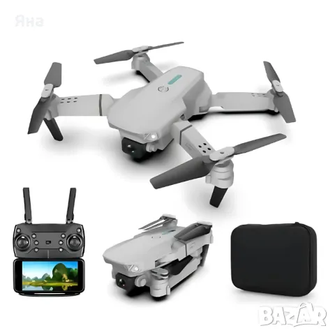Дрон E88 PRO 4К с две HD камери, 1800 mAh батерия, 15 минути полет, снимка 3 - Дронове и аксесоари - 48885599