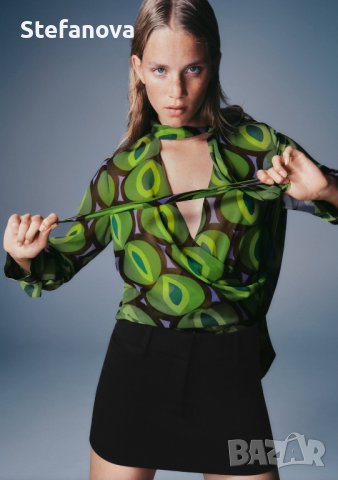 Zara-Нова блуза с прихлупване, снимка 1 - Ризи - 39956368