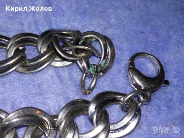 СТАРА ПОСРЕБРЕНА МЕДНА ГРИВНА РЯДКА ЗДРАВА РЕТРО ПЛЕТКА РЪЧНА МАЙСТОРСКА ИЗРАБОТКА 37905, снимка 12 - Антикварни и старинни предмети - 40690078