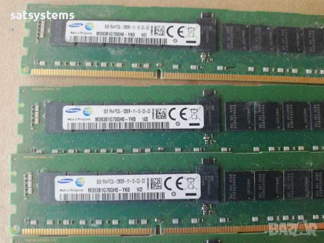 РАМ Памет M393B1G70QH0-YK0, Samsung Kit 7x8GB PC3L-12800R (DDR3-1600) Registered ECC, снимка 2 - RAM памет - 37245620