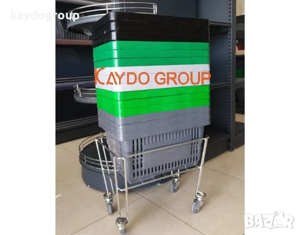 НОВО! Налични! ПОСТАВКА ЗА КОШНИЦИ С КОЛЕЛЦА, снимка 4 - Оборудване за магазин - 45174705