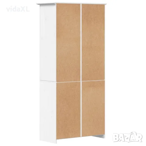 vidaXL Етажерка за книги BODO бяла 82x40x173 см бор масив, снимка 6 - Етажерки - 56147265