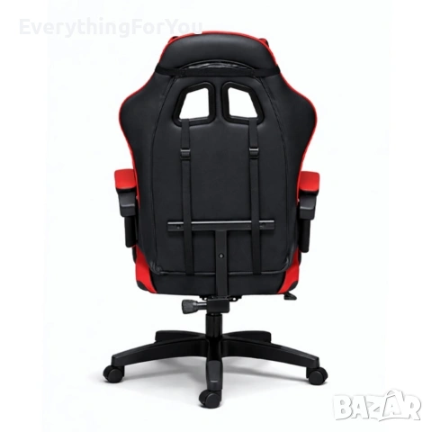 Удобен геймърски стол с поставка за крака и масажна лумбална възглавница, снимка 5 - Столове - 54143185