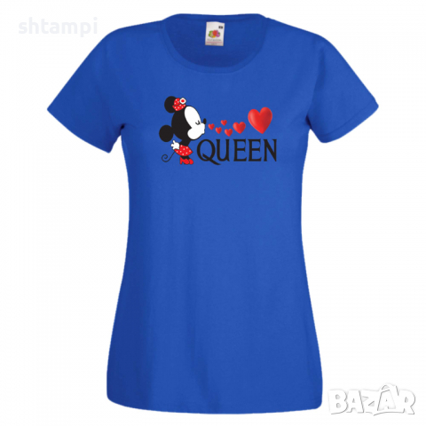 Дамска тениска Set for Couples Minnie 3 Подарък,Изненада,Рожден ден,, снимка 2 - Тениски - 36530952