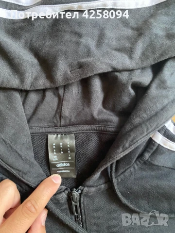 Продавам Adidas суитчър ленти през качулка черни , снимка 7 - Суичъри - 51092208