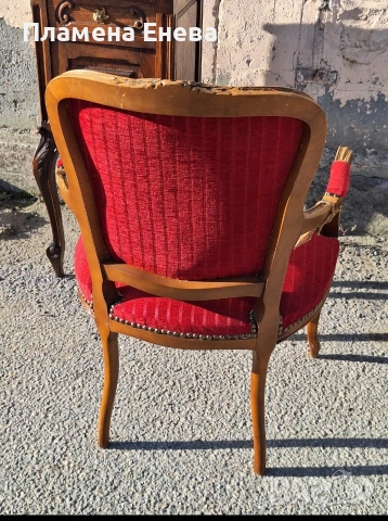 Реновирано френско кресло, снимка 7 - Столове - 53092348