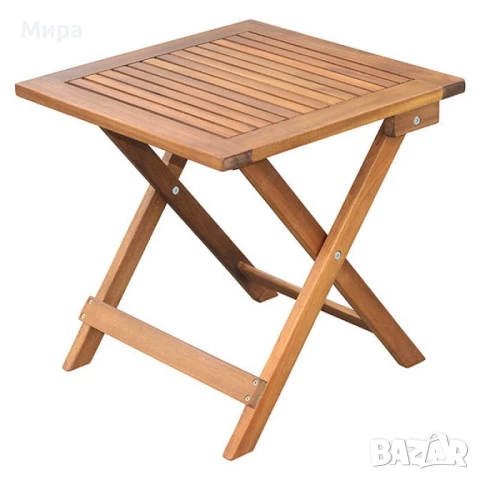 Маса сгъваема Muhler Meranti - 50x50xH68cm, дърво, снимка 2 - Други стоки за дома - 50265954