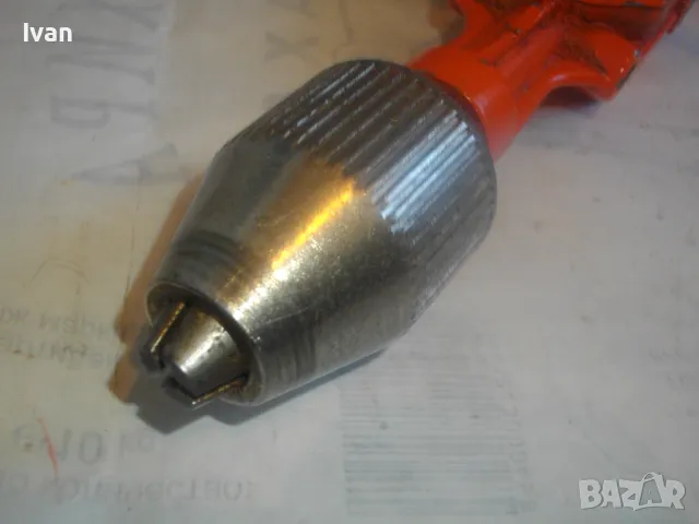 330мм ф8мм СОЦ ПОЛСКИ ПНР РЕТРО ВИНТИДЖ МАТКАП РЪЧНА ДРЕЛКА БОРМАШИНА С ОПОРНО РАМО ОТЛИЧНА , снимка 9 - Бормашини - 48304430