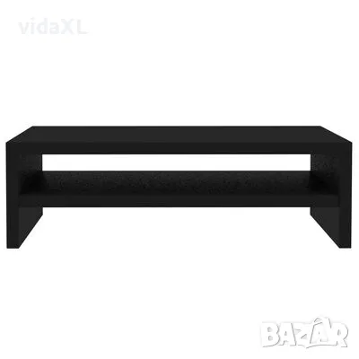 vidaXL Стойка за монитор, черна, 42x24x13 см, инженерно дърво（SKU:800217）, снимка 4 - Други - 48155429