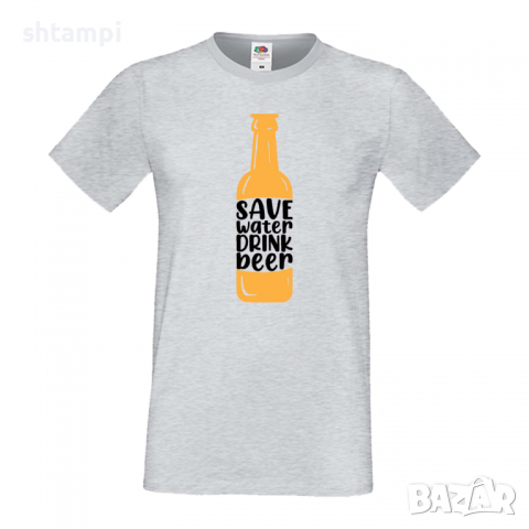 Мъжка тениска Save Water Drink Beer 3,Бира,Бирфест,Beerfest,Подарък,Изненада,Рожден Ден, снимка 4 - Тениски - 36387431