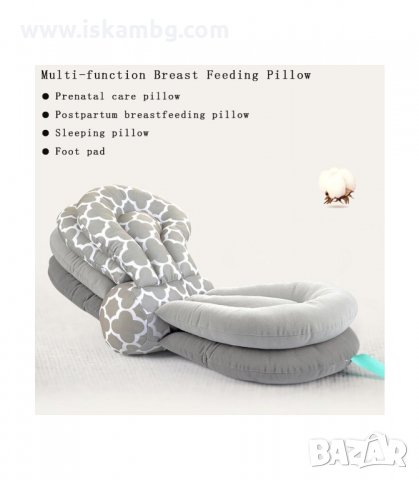 МНОГОФУНКЦИОНАЛНА ВЪЗГЛАВНИЦА ЗА КЪРМЕНЕ И СПАНЕ НА БЕБЕТА И МАЛКИ ДЕЦА - код 2668, снимка 10 - Аксесоари за кърмачки - 33927142