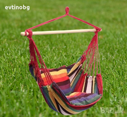 Голям хамак за градина и тераса – до 150 кг, супер комфортен, снимка 2 - Градински мебели, декорация  - 53906080