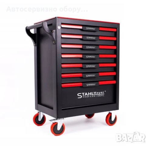 Шкаф – количка за инструменти със 7 чекмеджета , STAHLMAYER – Red Line