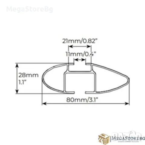 Напречни греди MENABO Fender Black XL 1467 Черни, снимка 5 - Аксесоари и консумативи - 49347553