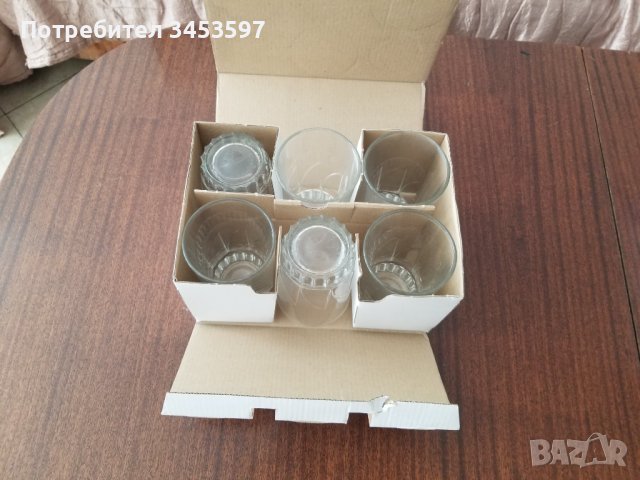 Комплект от 6 чаши за вода, френски, снимка 3 - Чаши - 37739495