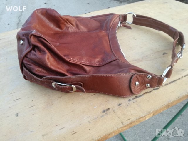  Немска Естествена кожа дамска маркова чанта от германия, снимка 5 - Чанти - 35191622