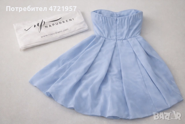нежна бебешко синя рокля , снимка 2 - Рокли - 54311847