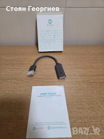 Адаптер WARRKY DisplayPort към HDMI, снимка 2 - Друга електроника - 52671312